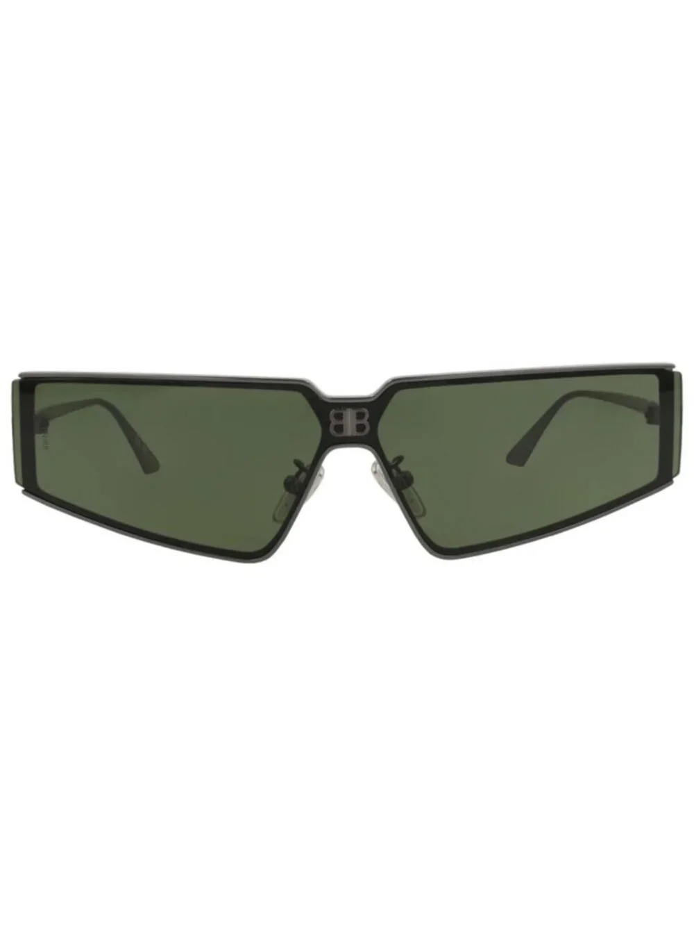 New Balenciaga Women's Sunglasses Square Rectangle Metal Frame Unisex Ruthenium